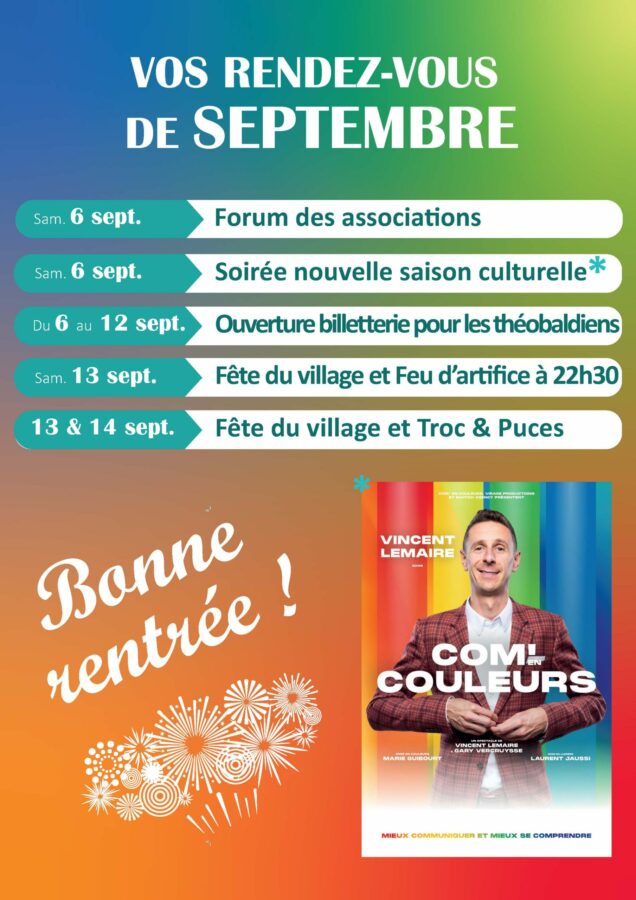 Vos RDV septembre Saint-Thibault-des-Vignes