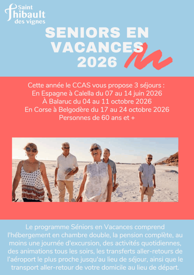 SENIORS EN VACANCES 2026 page de garde